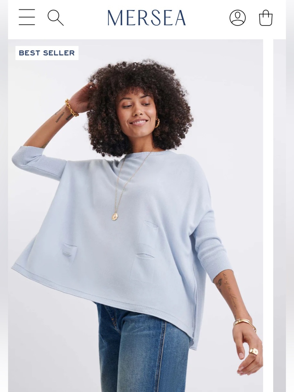 Mersea baby blue Catalina Sweater